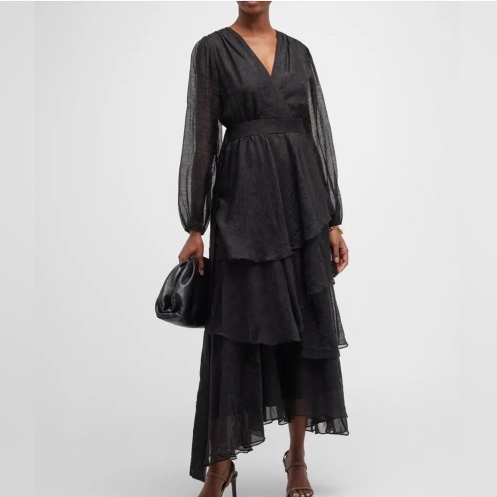 Marie Oliver Black Long Sleeve Ankle Dress